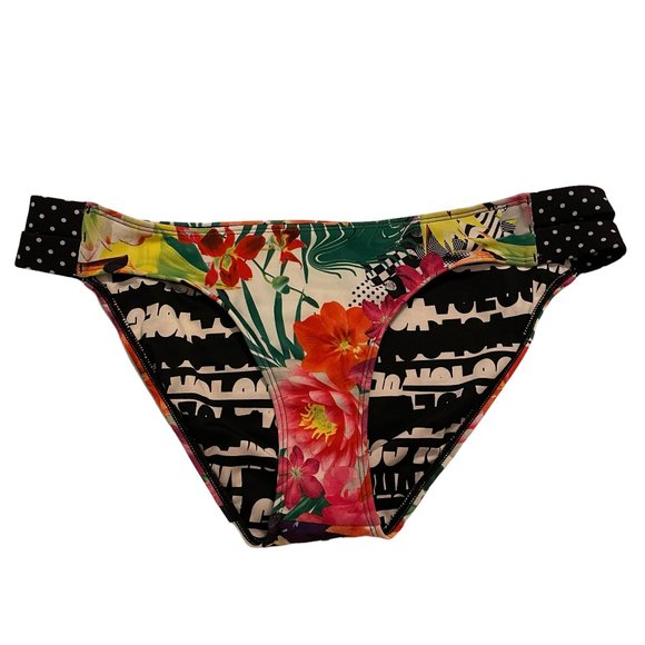 NEW Volcom Floral Polka Dot Bikini Bottoms Sz. L - Picture 1 of 3